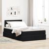 vidaXL Bett mit Stauraum und LED mit LED Schwarz 120 x 200 cm Samt