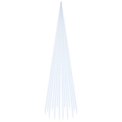 vidaXL LED-Weihnachtsbaum für Fahnenmast Kaltweiß 1134 LEDs 800 cm