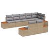 vidaXL Gartensofa-set mit Kissen 8 pcs Beige Poly Rattan