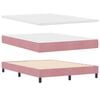 vidaXL Boxspringbett mit Kopfteil Rosa 140 x 200 cm Samt