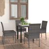 vidaXL 5-tlg. Garten-Essgruppe Poly Rattan Grau