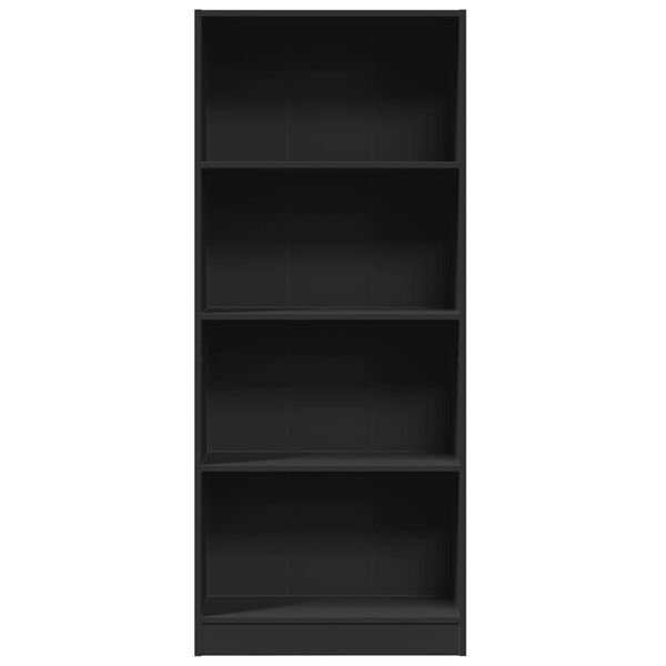vidaXL Bücherregal Schwarz 60x24x143 cm Holzwerkstoff