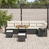 vidaXL Garten-Sofa-Set 9 pcs Schwarz Poly-Rattan