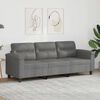 vidaXL 3-Sitzer-Sofa Dunkelgrau 180 cm Mikrofasergewebe