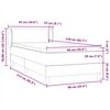vidaXL Boxspringbett mit Matratze Dunkelgrau 90x210 cm Samt