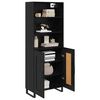 vidaXL Highboard Schwarz Eichen-Optik 69,5 x 34 x 180 cm Holzwerkstoff