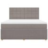 vidaXL Boxspringbett mit Matratze Taupe 180x200 cm Stoff