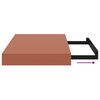 vidaXL Wandregal Wandmontiert Rot 40 x 23,5 x 4 cm Holzwerkstoff