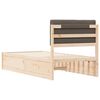 vidaXL Bettgestell mit gepolstertem Kopfteil Taupe 90 x 200 cm