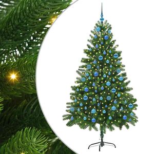 vidaXL Weihnachtsbaum mit 300 LEDs mit St&auml;nder Gr&uuml;n 180 cm PE