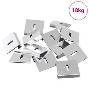 vidaXL Spiegel Halterungsbracket 340 pcs Nickel 35 x 30 x 8,3 mm Stahl