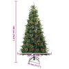 vidaXL K&uuml;nstlicher klappbarer Weihnachtsbaum Gr&uuml;n 180 cm PE und PVC