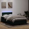 vidaXL Boxspringbett mit Matratze & LED Dunkelgr&uuml;n 120x210 cm Samt