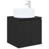 vidaXL Wandmontierte Waschbecken-Vanit&auml;t Schwarz 49,5 x 44,5 x 65,5 cm
