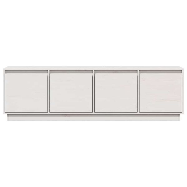 vidaXL TV-Schrank Wei&szlig; 156x37x45 cm Massivholz Kiefer