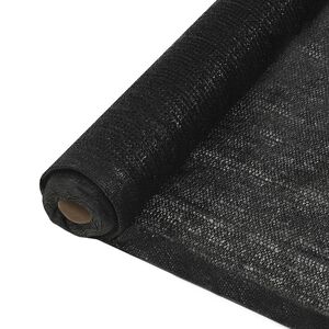 vidaXL Sichtschutznetz HDPE 1,5x25 m Schwarz