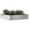 vidaXL Raseneinfassung Silber 60 x 60 x 13 cm Edelstahl