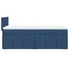 vidaXL Boxspringbett mit Matratze Blau 90x190 cm Stoff
