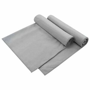vidaXL Au&szlig;enstuhl Handt&uuml;cher 2 pcs Dunkelgrau 130 x 60 cm