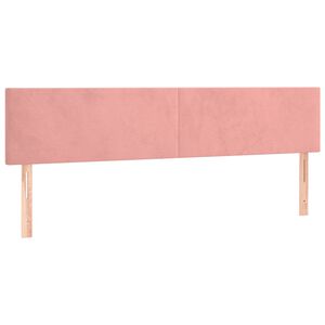 vidaXL Kopfteile Rosa 160x5x78/88 cm Samt