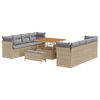 vidaXL Gartensofa-set 11 stk. 8-Sitzanzahl Beige und Hellgrau