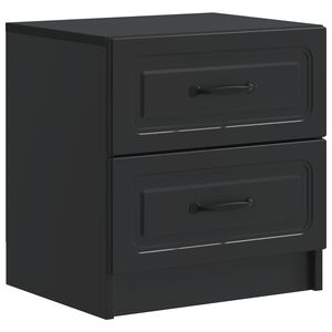 vidaXL Nachttisch Schwarz 43 x 34,5 x 44,5 cm Holzwerkstoff