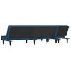 vidaXL Schlafsofa in L-Form Schwarz 255x140x70 cm Samt