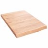 vidaXL Waschtischplatte Hellbraun 40x60x(2-4) cm Massivholz Behandelt