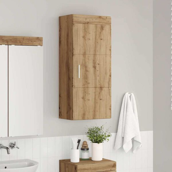 vidaXL Badezimmer-Wandschrank TULUM Artisan-Eiche 37 x 24,5 x 86 cm