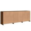 vidaXL Sideboard mit LED-Leuchten Braun Eichen-Optik 181,5x37x67 cm