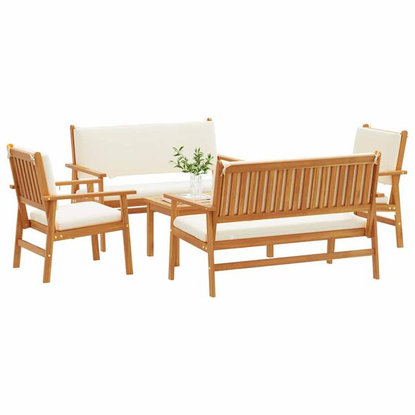 vidaXL Gartensofa-set 5 pcs Braun Massivholz Akazie