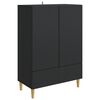vidaXL Sideboard Schwarz 66 x 34,5 x 95 cm Holzwerkstoff