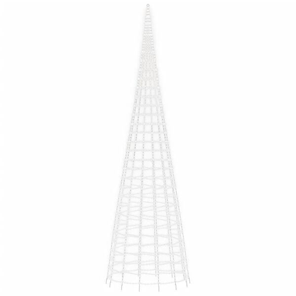 vidaXL LED-Weihnachtsbaum f&uuml;r Fahnenmast 3000 LEDs Kaltwei&szlig; 800 cm
