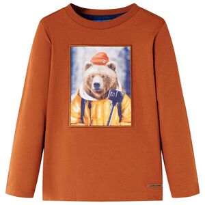 Kinder-Langarmshirt Dunkelorange 116