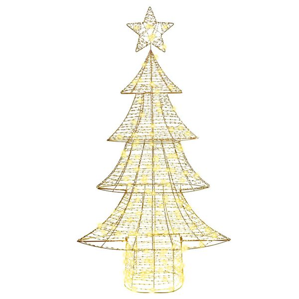 vidaXL Weihnachtsbaum mit 160 LEDs Warmweiß 150 cm Haustier
