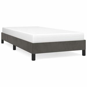 vidaXL Bettgestell ohne Matratze Dunkelgrau 90x200 cm Samt