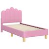 vidaXL Kinderbettgestell mit Kopfteil Rosa 70 x 140 cm Stoff