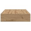 vidaXL Aufbewahrungsbettgestell Artisan-Eiche 120 x 190 cm