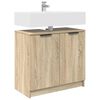 vidaXL Badezimmerschrank mit Speicher Sonoma-Eiche 64,5 x 33,5 x 59 cm