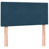 vidaXL Boxspringbett mit Matratze Dunkelblau 90x210 cm Samt