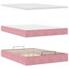 vidaXL Ottoman-Bett mit Matratze & LEDs Rosa 140x200 cm Samt