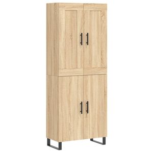 vidaXL Highboard Sonoma-Eiche 69,5x34x180 cm Holzwerkstoff