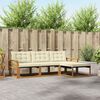 vidaXL Outdoor-Sofagarnitur mit Kissen 4 pcs Natur und Creme