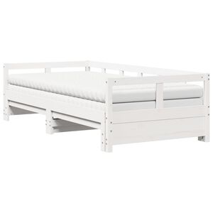 vidaXL Tagesbett Ausziehbar mit Matratzen 90x200 cm Massivholz Kiefer