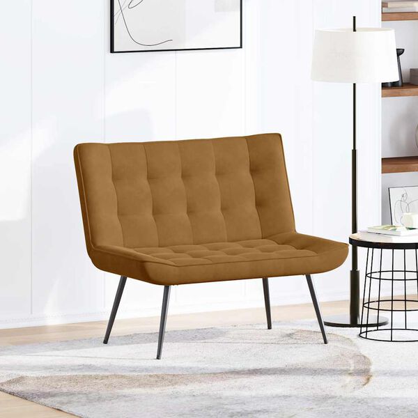 vidaXL Sitzbank Braun 110x74x84 cm Samt