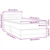 vidaXL Boxspringbett mit Matratze & LED Rosa 100x210 cm Samt