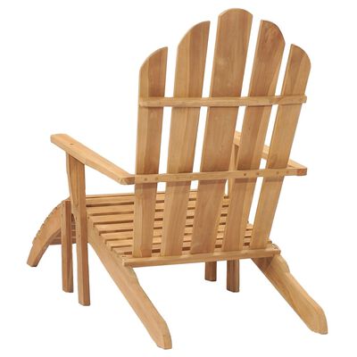 vidaXL Adirondack-Stuhl mit Fußstütze Massivholz Teak