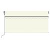 vidaXL Markise Automatisch mit Rollo LED Windsensor 3x2,5 m Creme