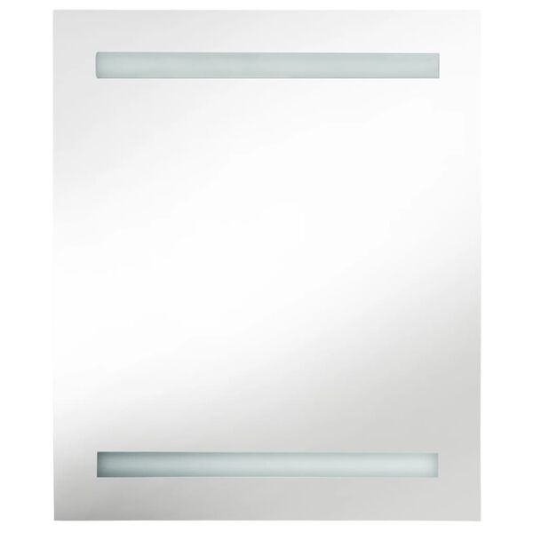 vidaXL LED-Bad-Spiegelschrank Betongrau 50x14x60 cm