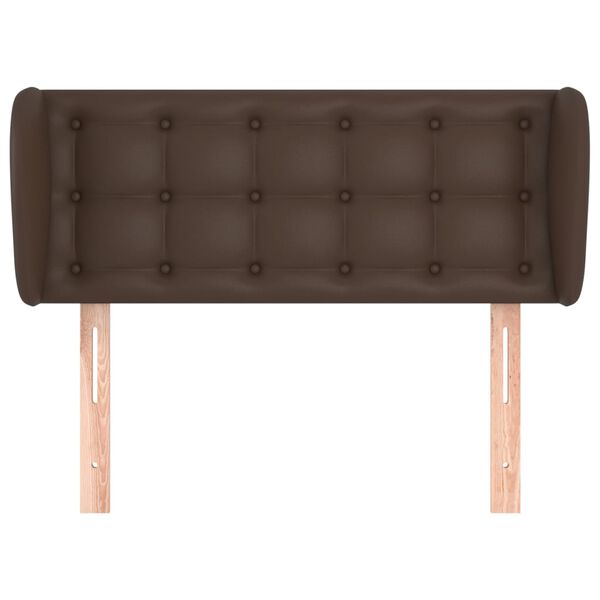 vidaXL Kopfteil mit Ohren Braun 83x23x78/88 cm Kunstleder